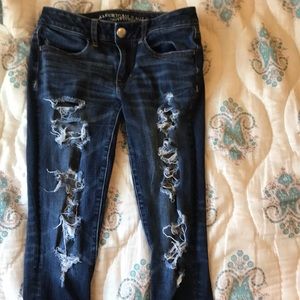 American eagle ripped jeans